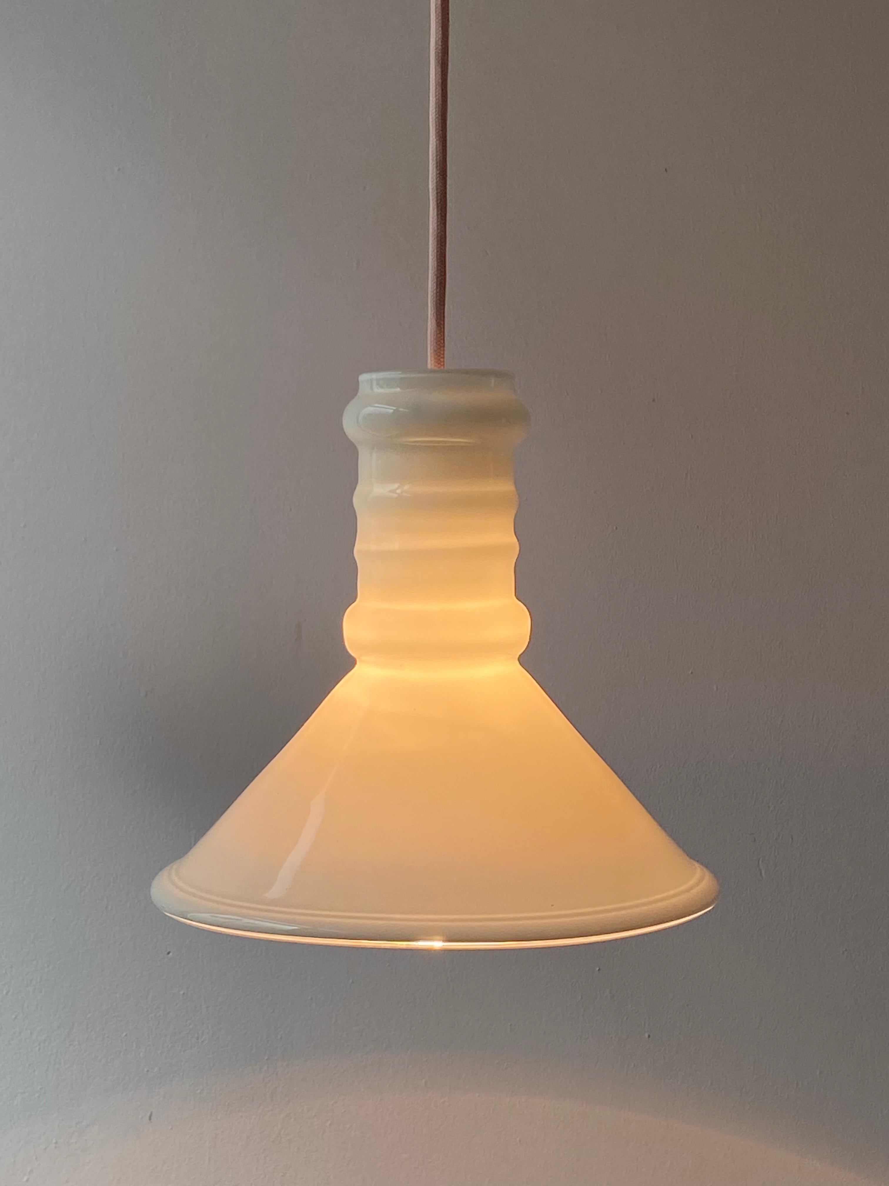 Danish Sidse Werner Small Apotheker Pendant Lamp by Holmegaard, Denmark, 1980s