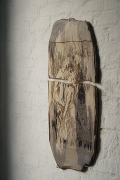 Sidsel Winther, “Stones Are the Bones”, Linoleum Print in Recycled Clay, 2025