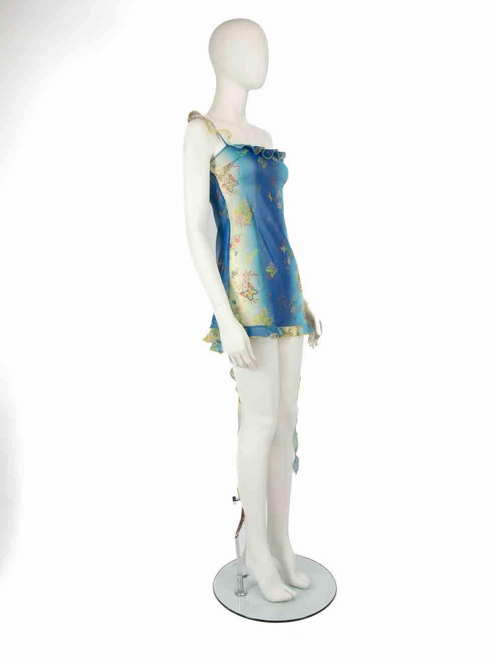 CONDITION is Never worn, with tags. No visible wear to top is evident on this new SIEDRÉS designer resale item.
 
 Details
 Kyla model
 Multicolour
 Silk
 Mini dress
 Floral pattern
 Sheer
 Ruffles accent
 One shoulder
 Side zip closure
 
 
 Made in