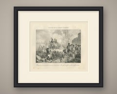 Siege of Acre, Napoleon Turns Back, Antique Madou Lithograph, 1827