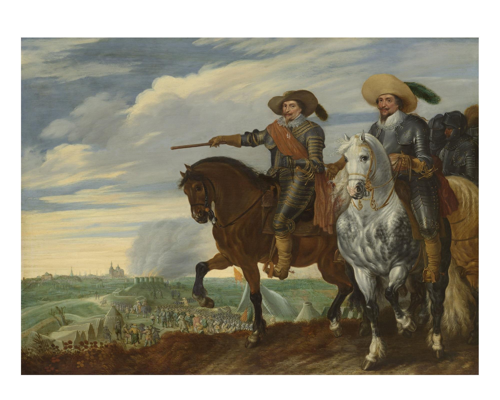 Dutch Siege of Hertogenbosch, After Oil Painting by Baroque Artist Pauwels Hillegaert For Sale