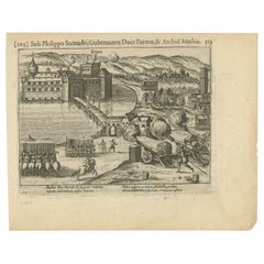 Siege of Kerpen under Duke of Parma – Original Engraving from Baudartius, 1616