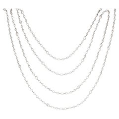 Siegelson Platinum Diamond Chain Necklace