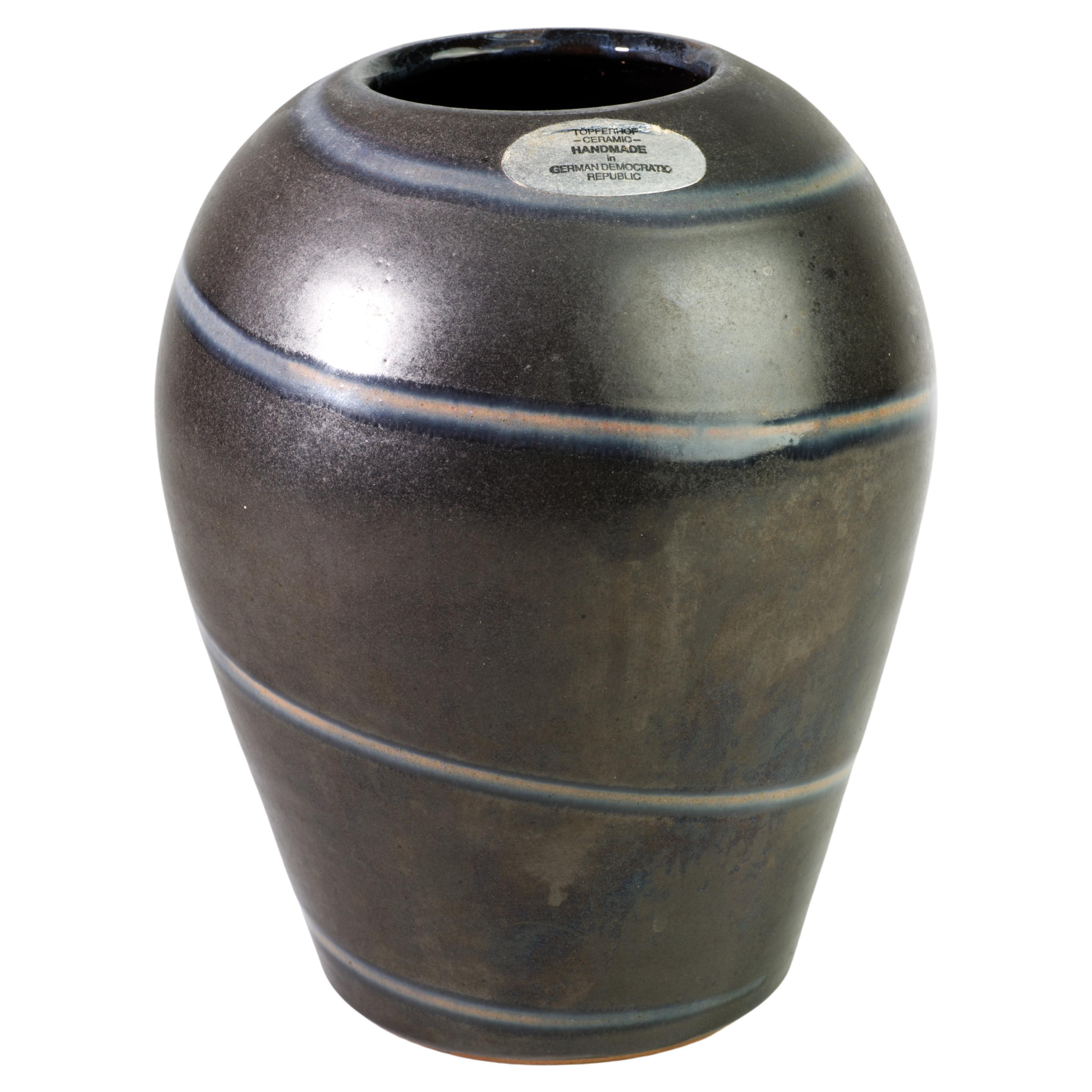 Siegfried Gramann per Töpferhof Vaso in ceramica Römhild, Germania Metà secolo moderno in vendita