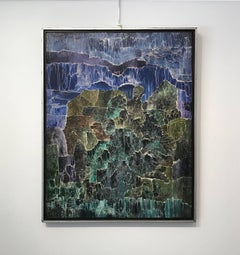 Siegfried Laske "Aluvion" 1971, Oil and Mixed Media on Canvas Peruvian Abstract