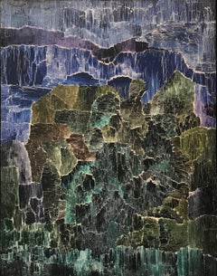 Siegfried Laske "Aluvion" 1971, Oil and Mixed Media on Canvas Peruvian Abstract