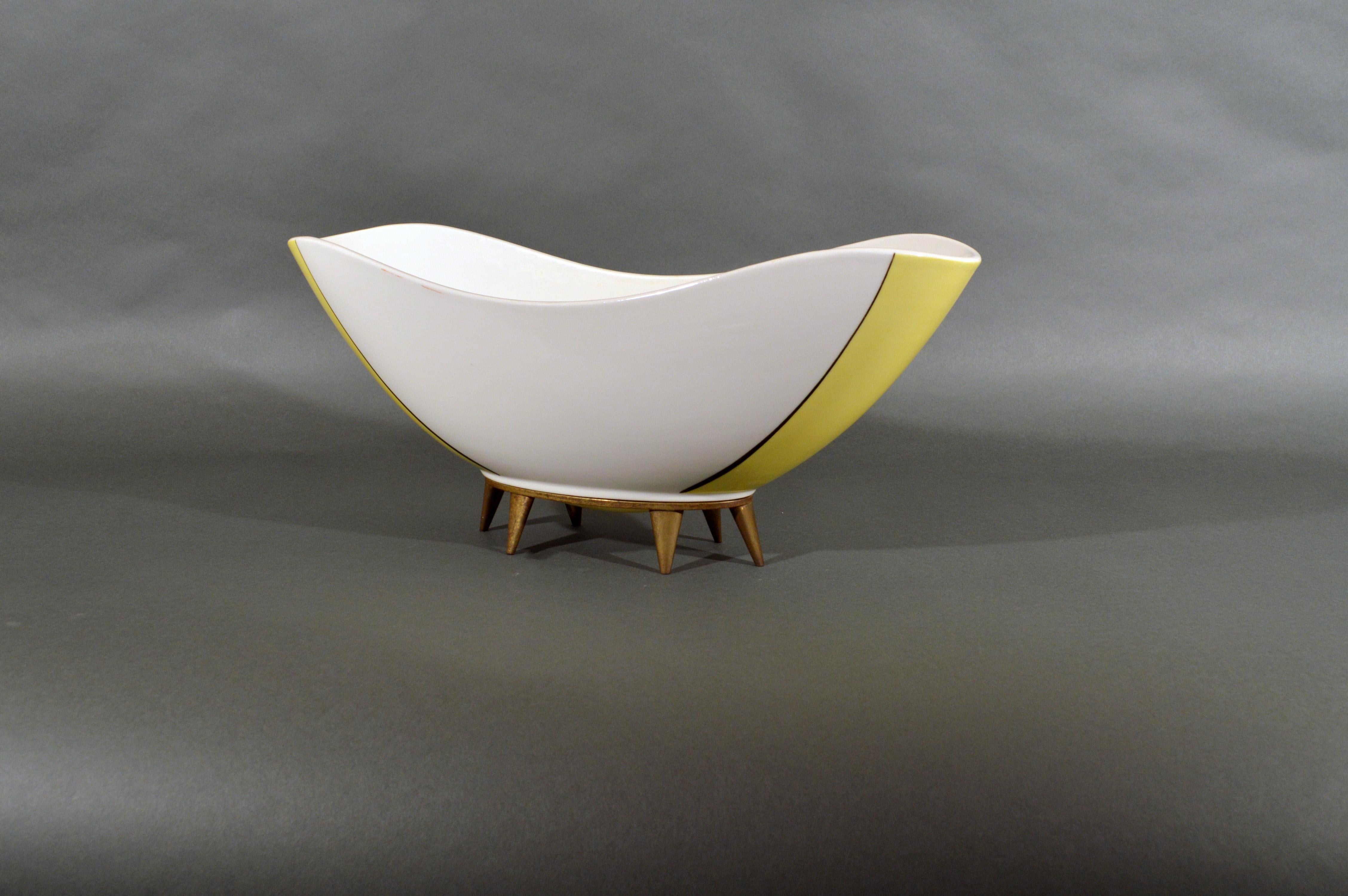European Siegmund Schütz Modernist Ceramic Bowl for KPM Berlin For Sale