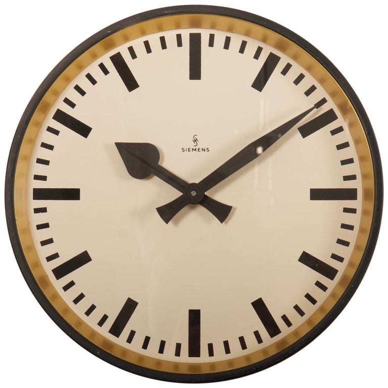 Siemens Factory, Station or Wall Clock For Sale at 1stDibs