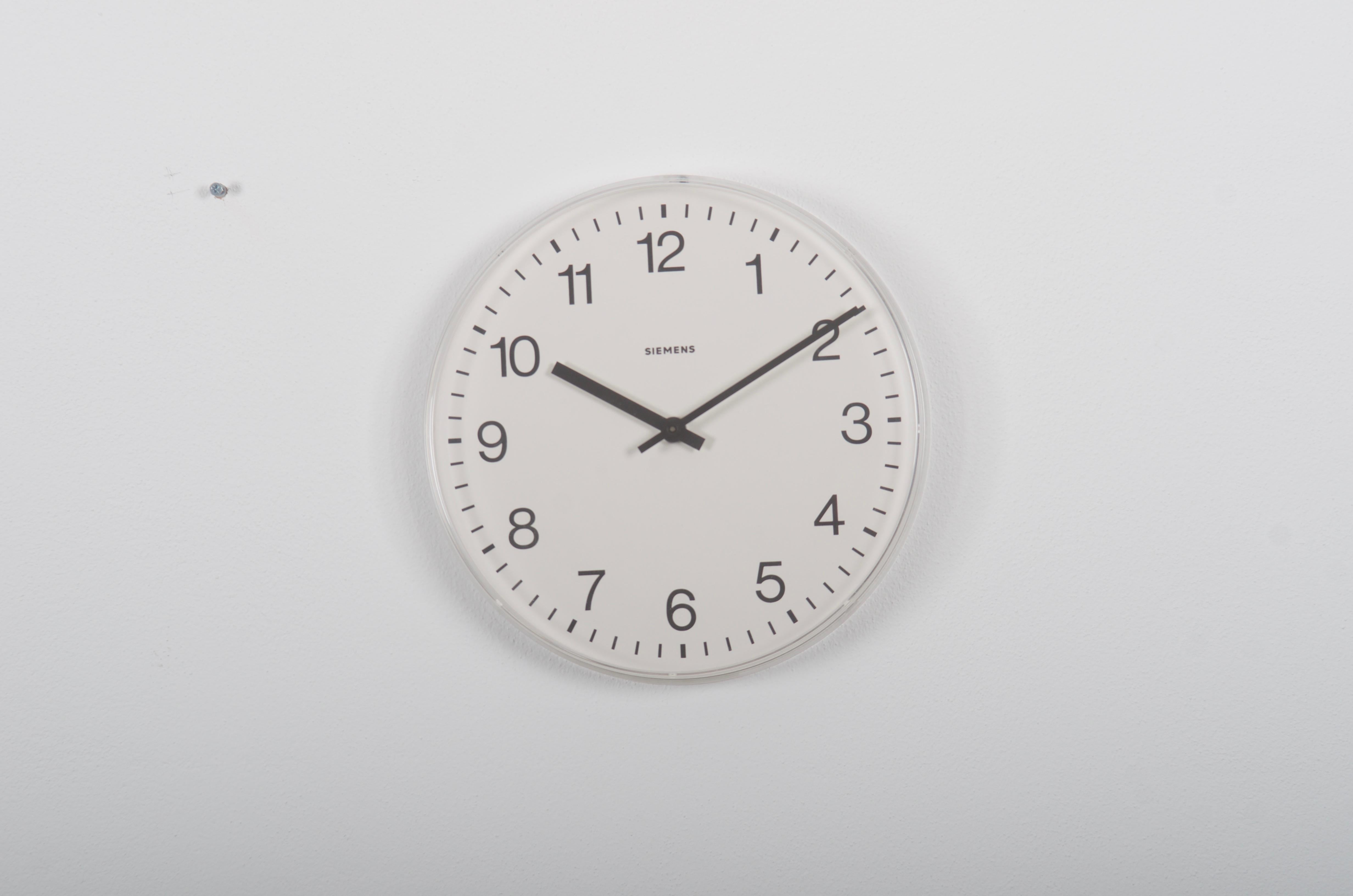 Fin du 20e siècle Horloge d'usine, d'atelier ou de gare Siemens en vente