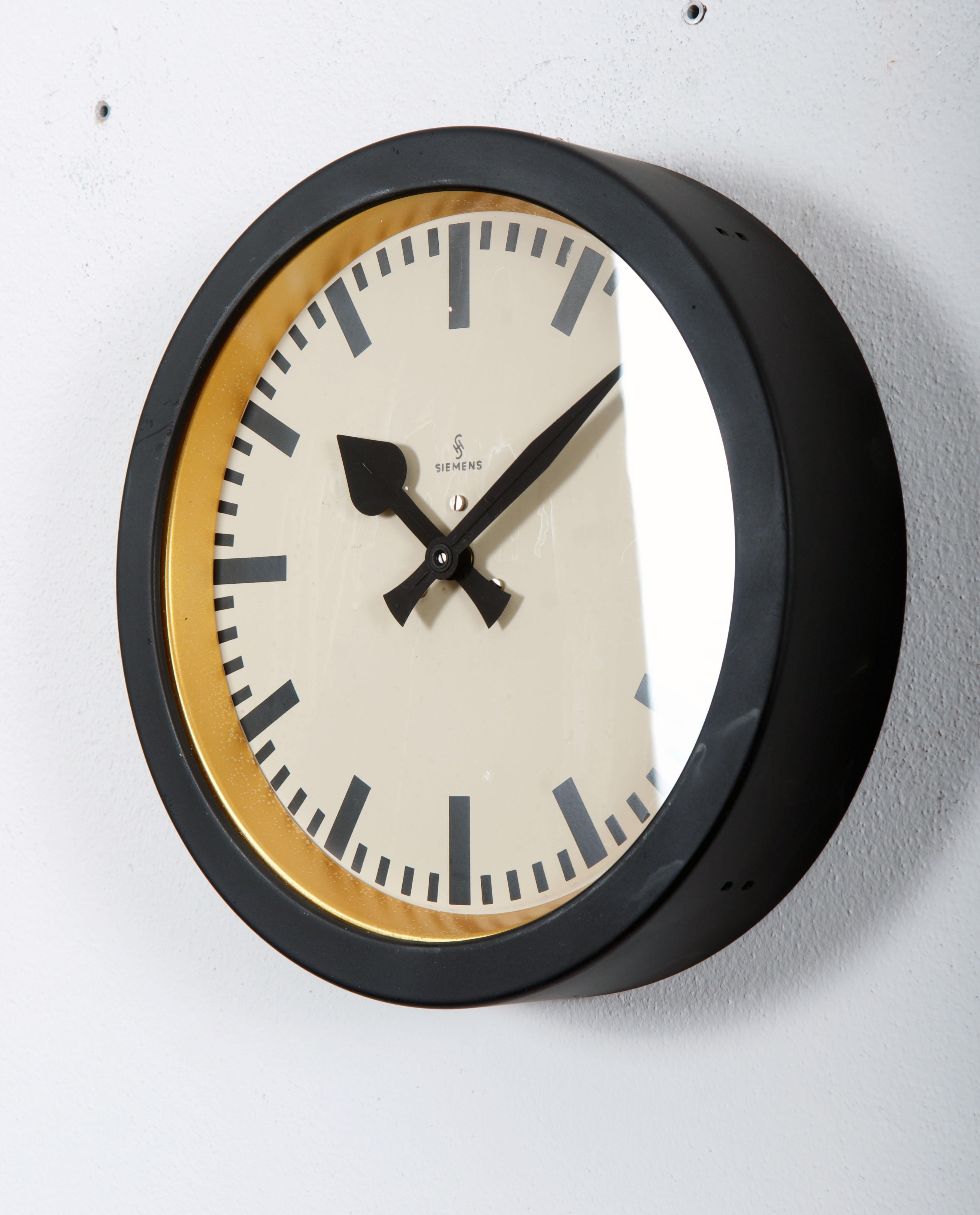 German Siemens Industrial, Station or Factory Wall Clock