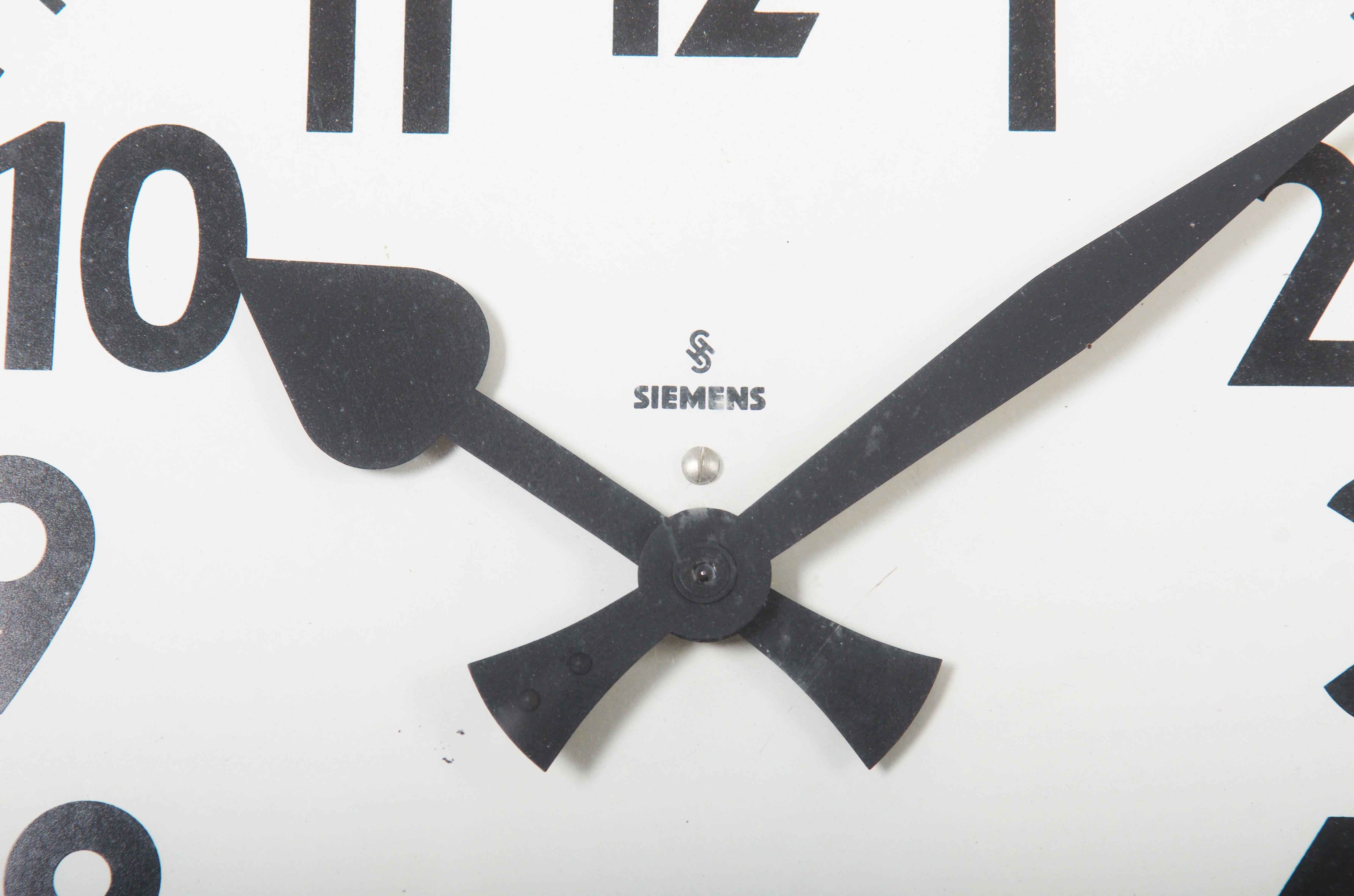 Painted Siemens Industrial, Station or Factory Wall Clock