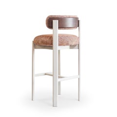 Siena Bar Chair in Akalu Autumn fabric and Taupe Lacquered Structure