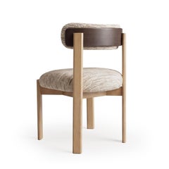 Siena Medium Chair in Koya Driftwood fabric and Natural wood Structure