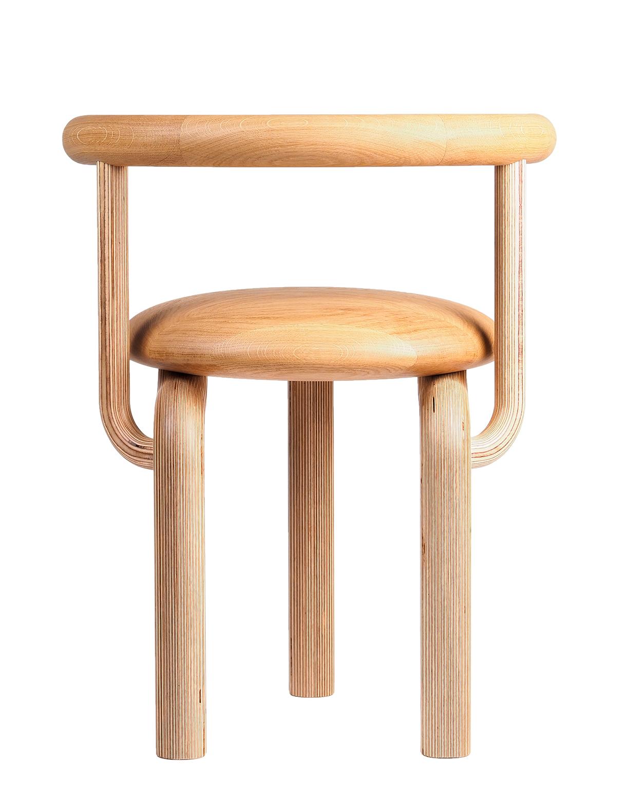 round wood chair