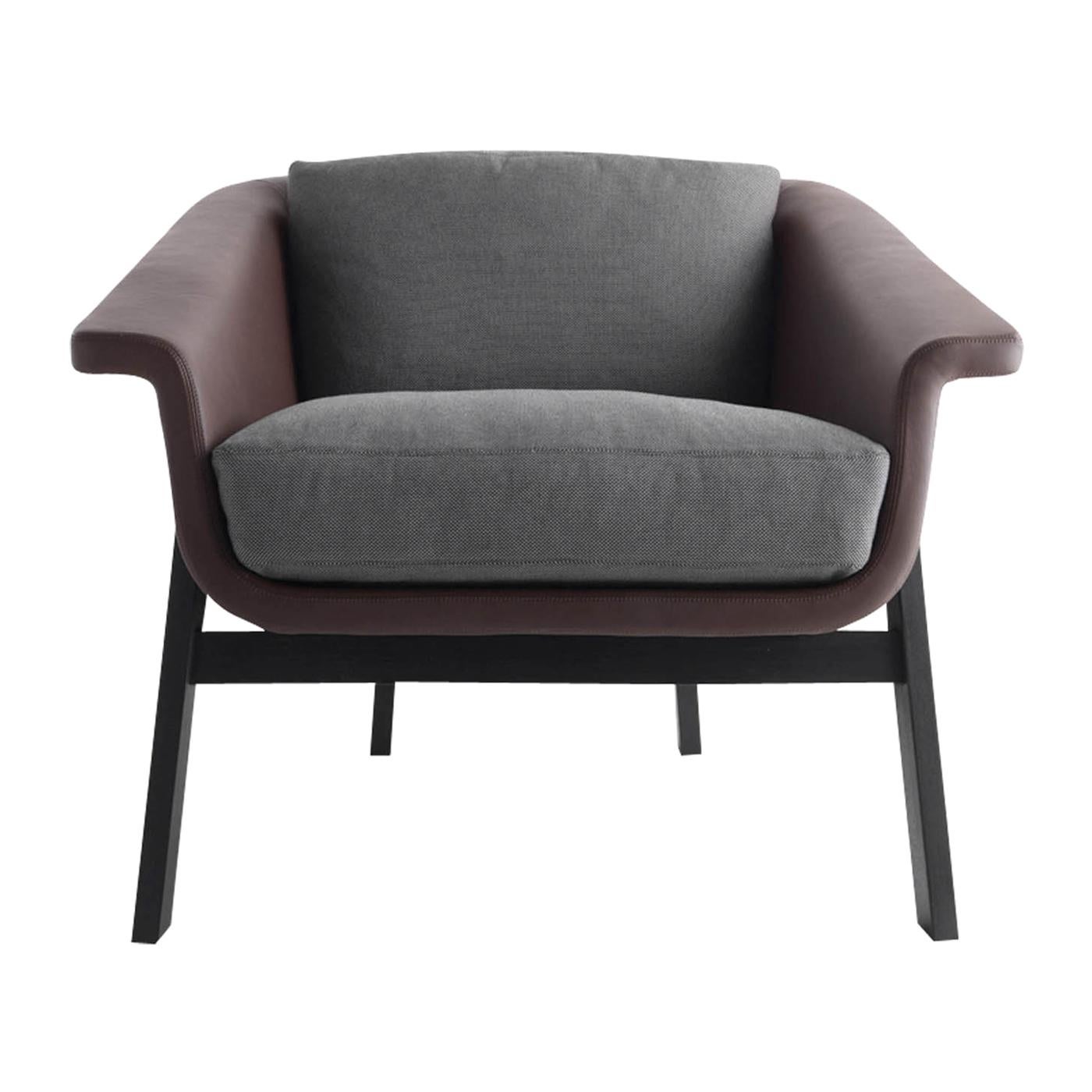 Sienna Gray Armchair by Studio Balutto For Sale