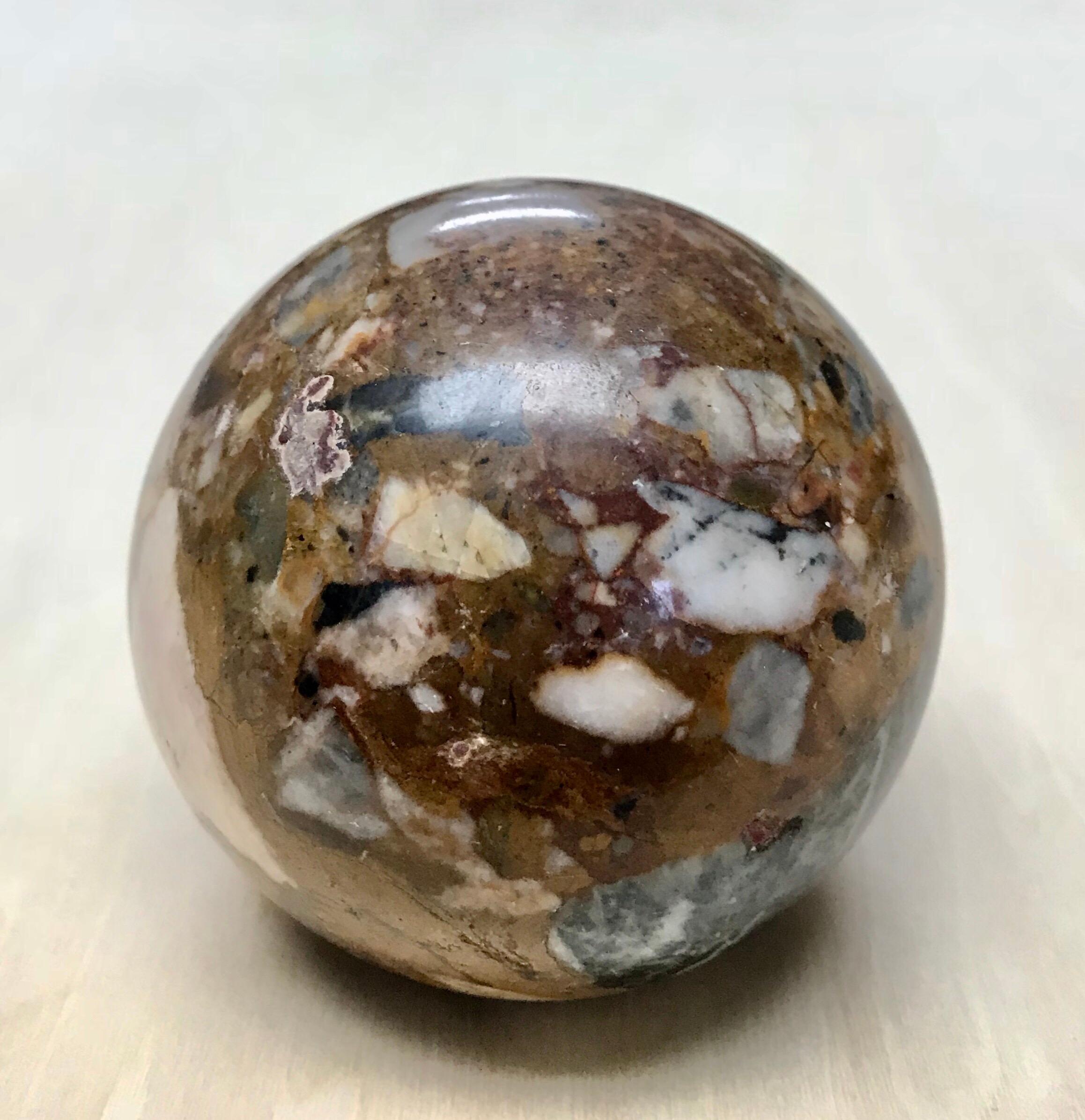Grand Tour Sienna Marble Paperweight of a Petite Size