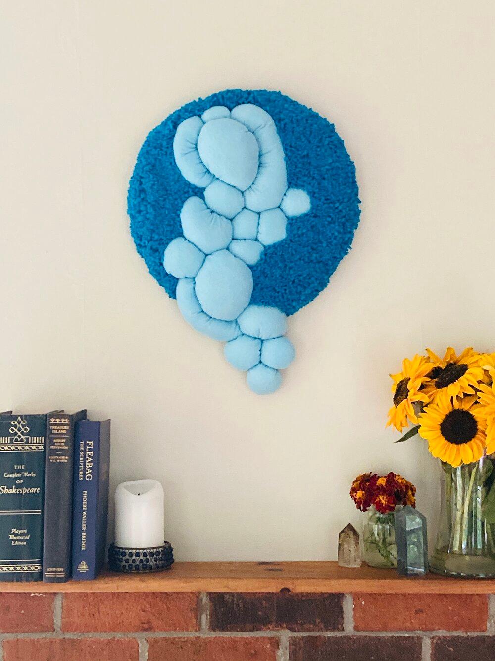 Blue Bubble Haze - Abstract Sculpture by Sienna Martz