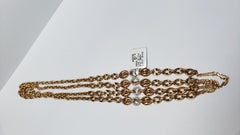 Siera 18 Karat Rose Gold Oval Link and Diamond Loop Bracelet