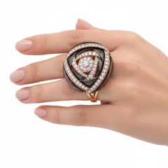 SIERA Cocktail 18kt Rose Gold Ring with 1.93 Cts in Diamonds