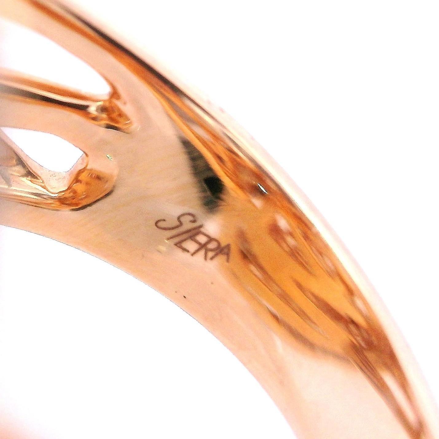 SIERA Cocktail Anillo de Oro Rosa de 18 quilates con 1,93 Quilates de Diamantes en venta 3