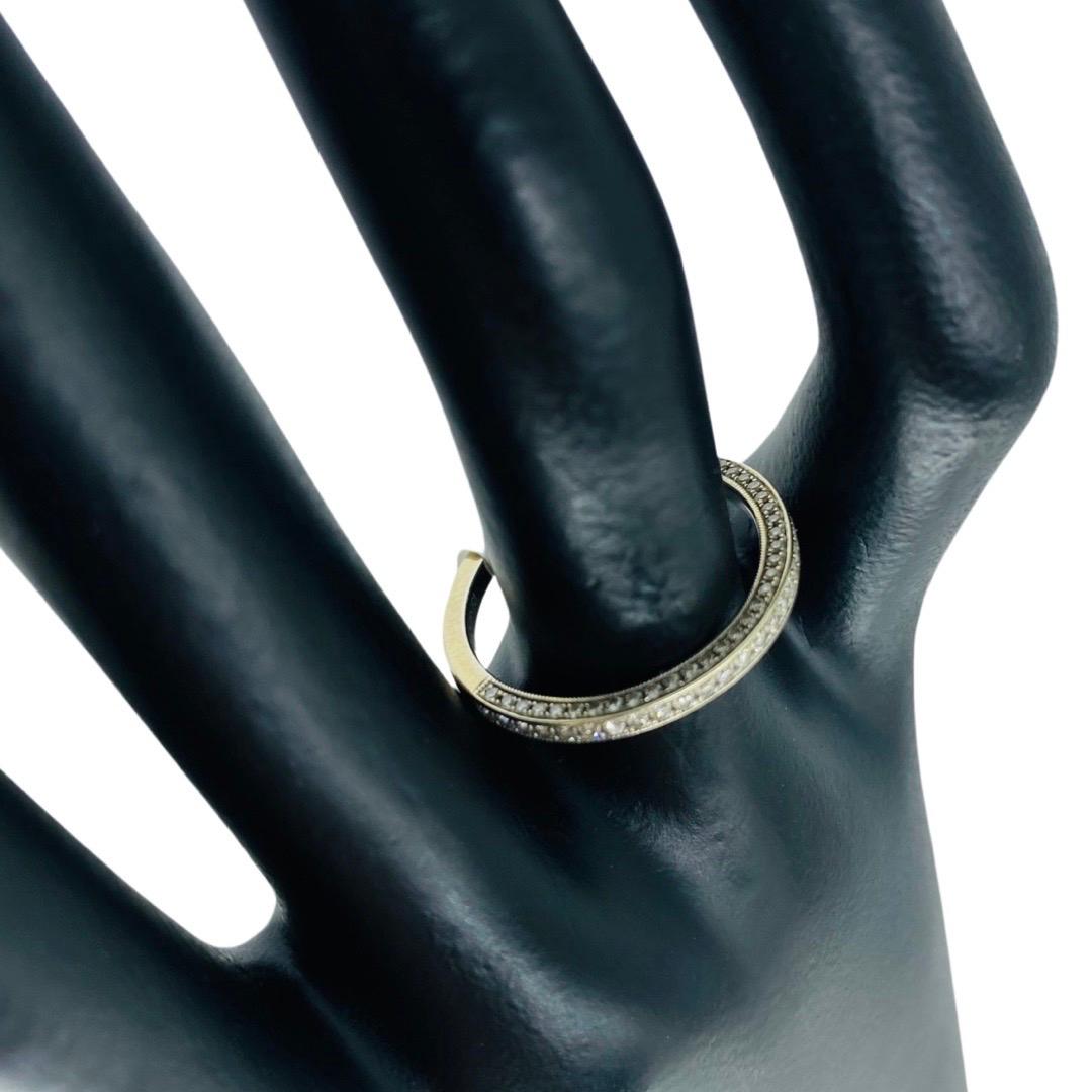 Siera Designer 0.41tcw Diamonds Half Eternity Ring 18k White Gold In Excellent Condition For Sale In Miami, FL