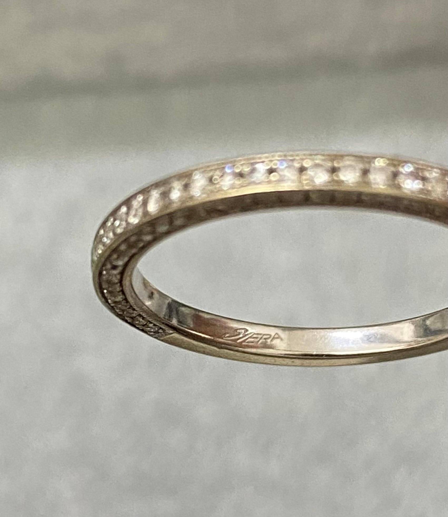 Siera Designer 0.41tcw Diamonds Half Eternity Ring 18k White Gold For Sale 2