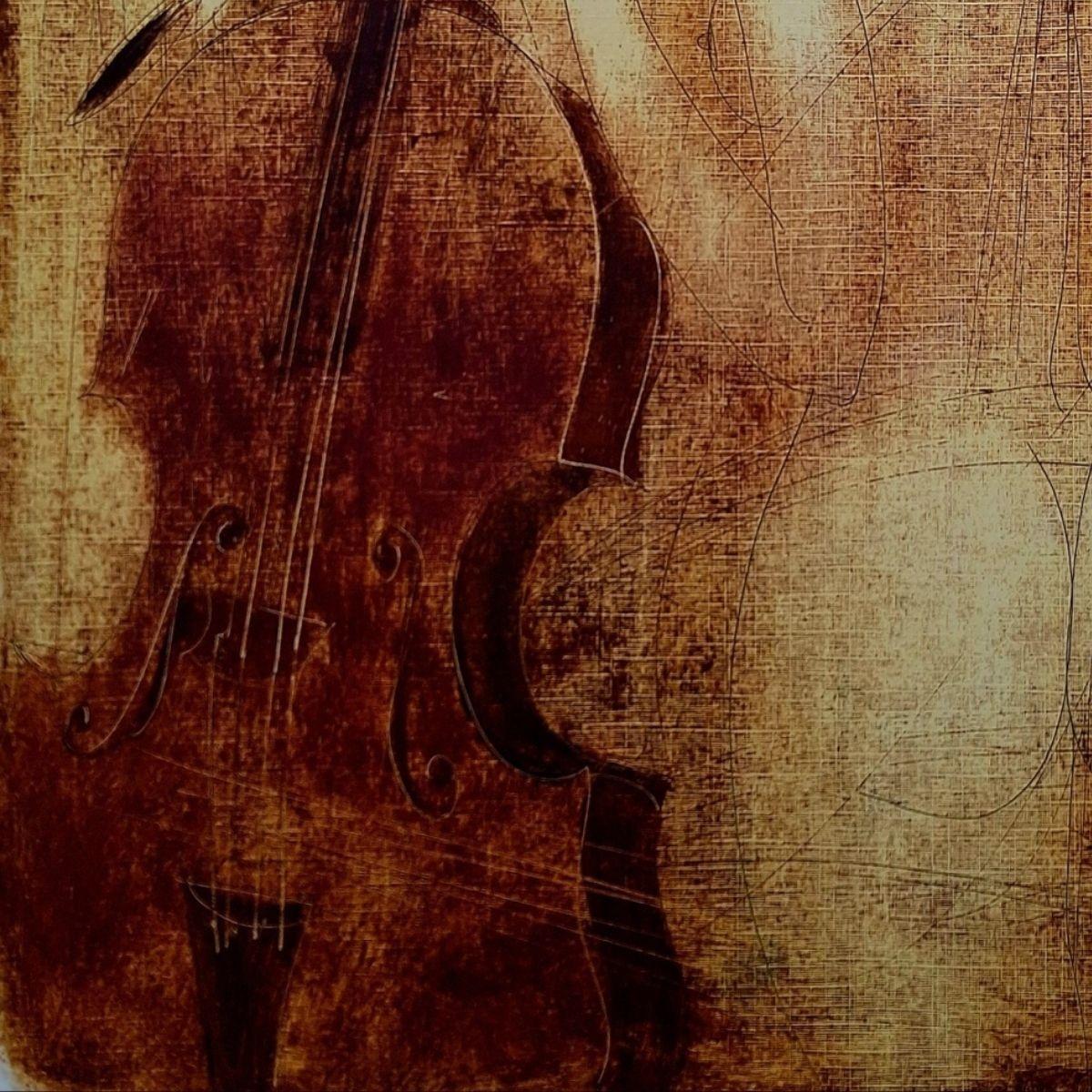 Monotipo contemporáneo de desnudo figurativo del artista bielorruso Siergiej Timochow. El grabado representa a una mujer sentada. La composición es monocromática en marrón. Monotipo sobre papel texturado. 

Las obras en monotipo de Timochow destacan