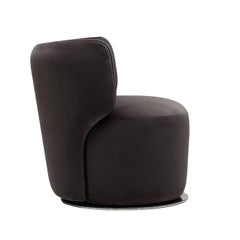 Fauteuil pivotant Sierra noir par Sm Living Couture