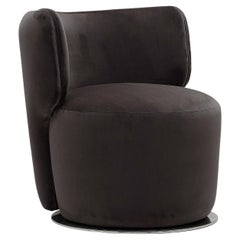 Sierra Black Swivel Armchair by SM Living Couture