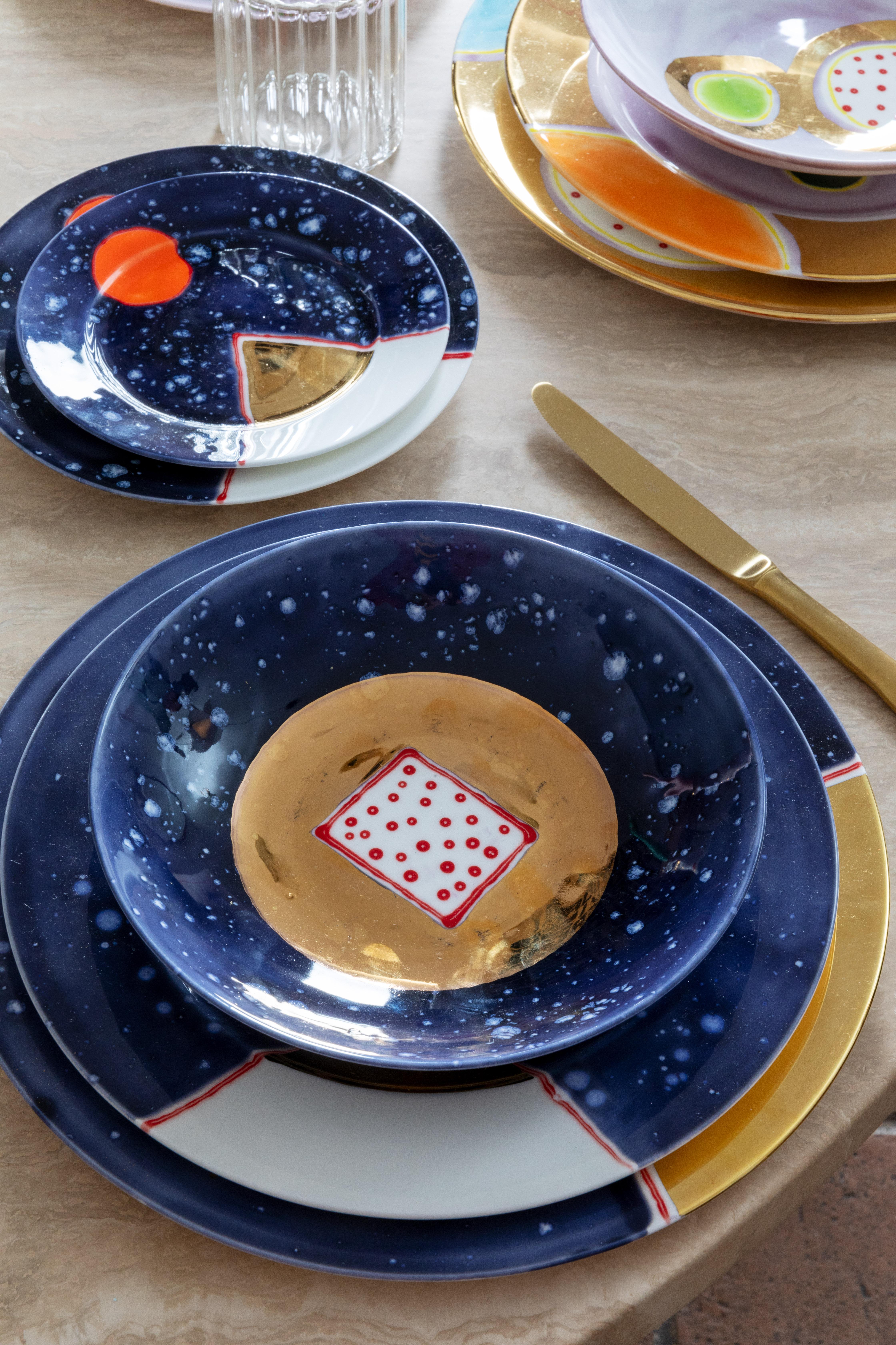 italien Assiette à dessert Sierra Gold en vente