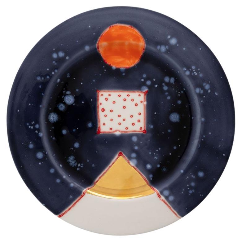 Sierra Gold Dinner Rim Plate For Sale