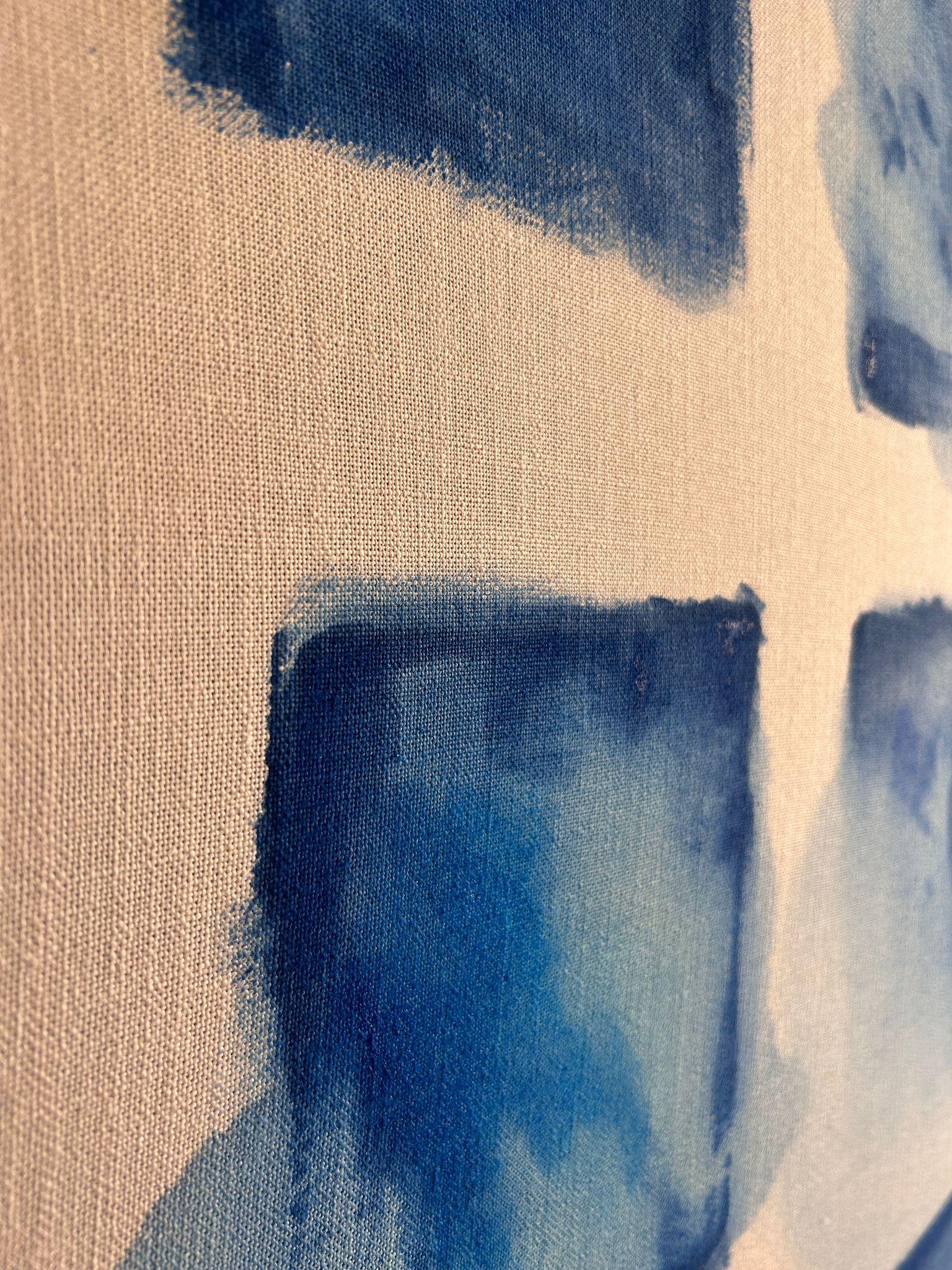 ABSTRACT Neue Farben Blaues Kunstwerk der zeitgenössischen Künstlerin Sierra White 2024 im Angebot 2