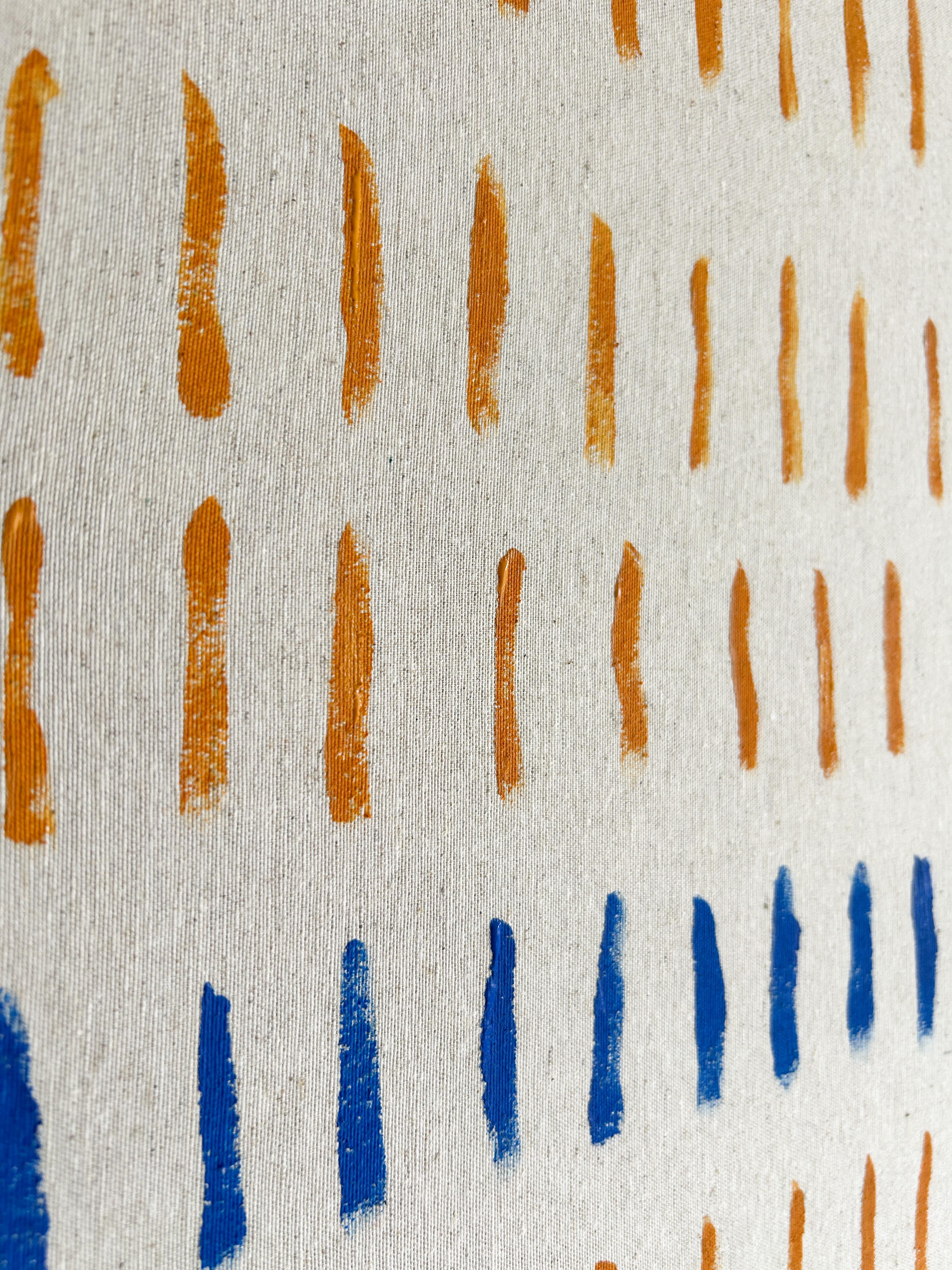 ABSTRACT New Colors Orange Blue Opera dell'artista contemporanea Sierra White 2024 in vendita 2