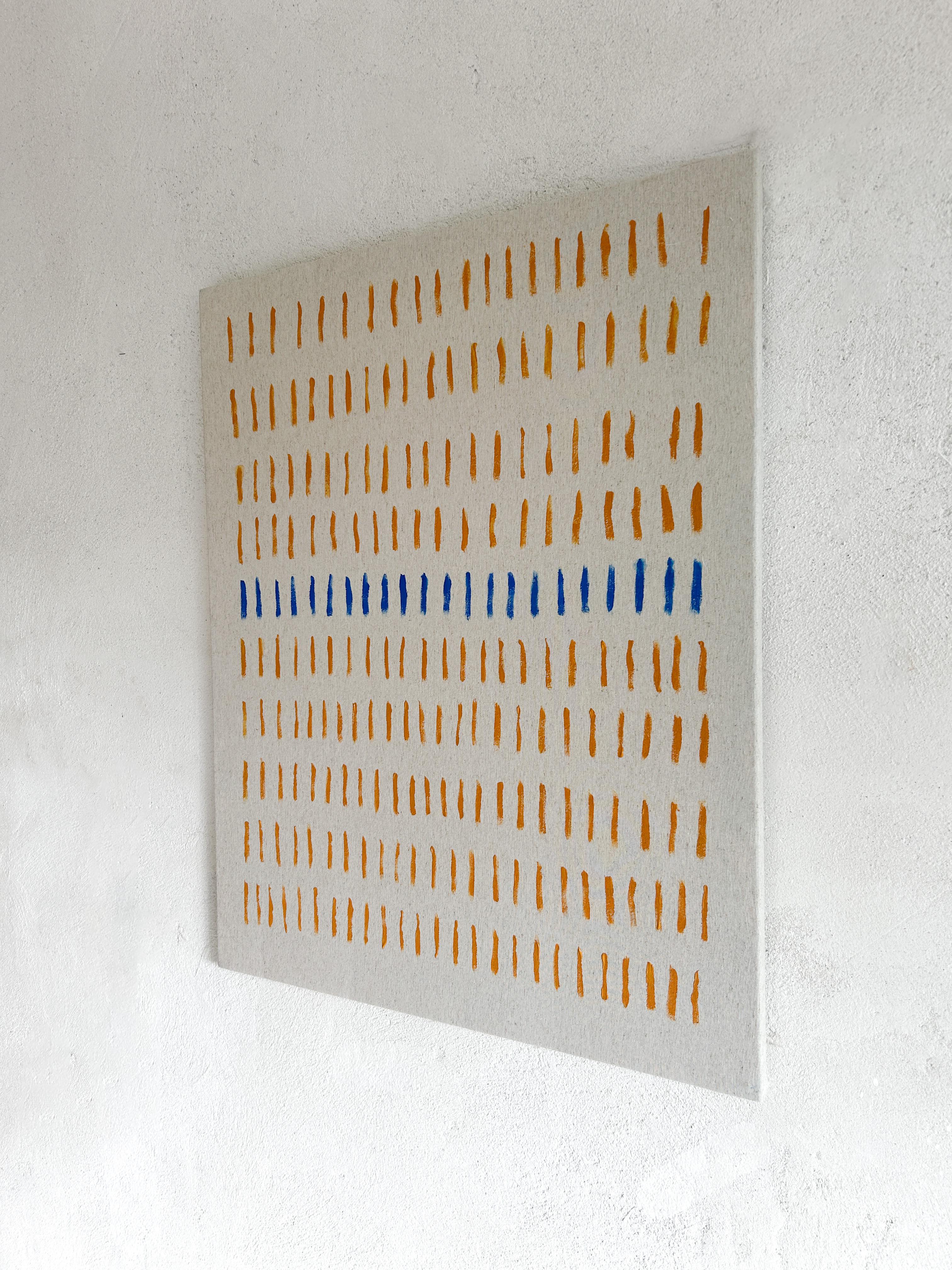 ABSTRACT New Colors Orange Blue Opera dell'artista contemporanea Sierra White 2024 in vendita 3
