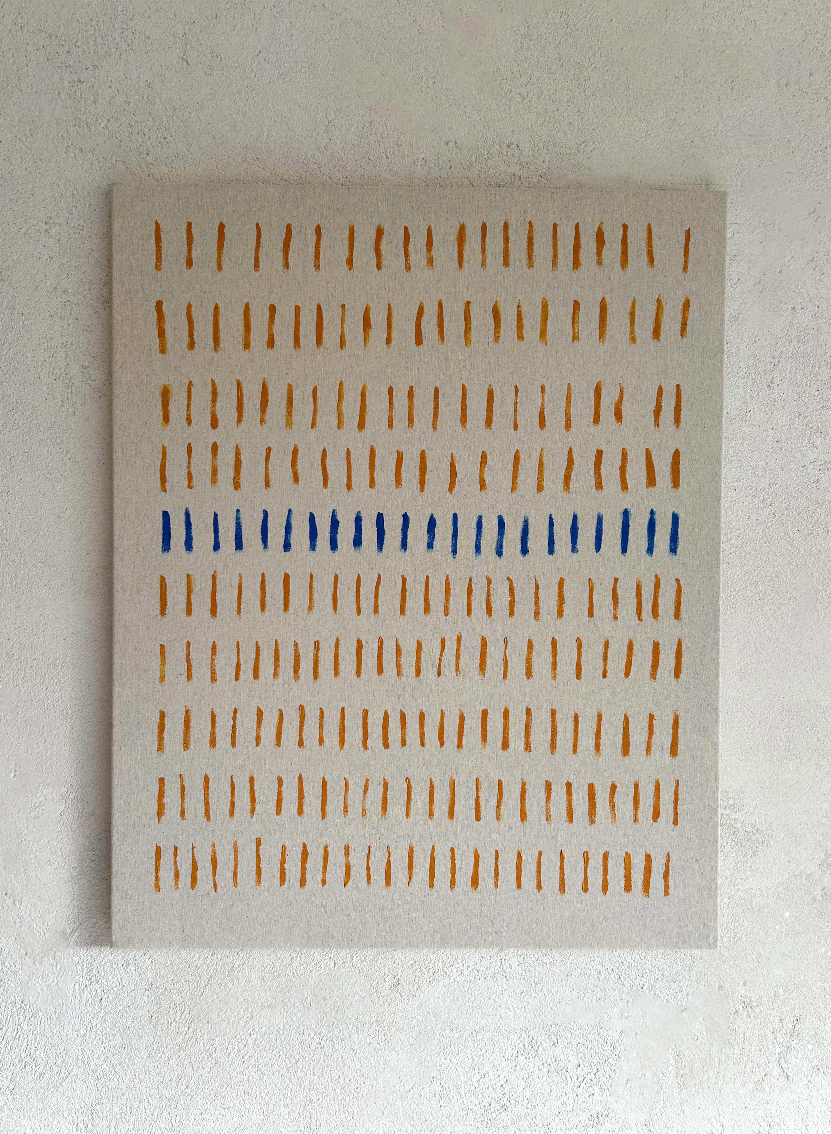 ABSTRACT New Colors Orange Blue Opera dell'artista contemporanea Sierra White 2024 in vendita 4