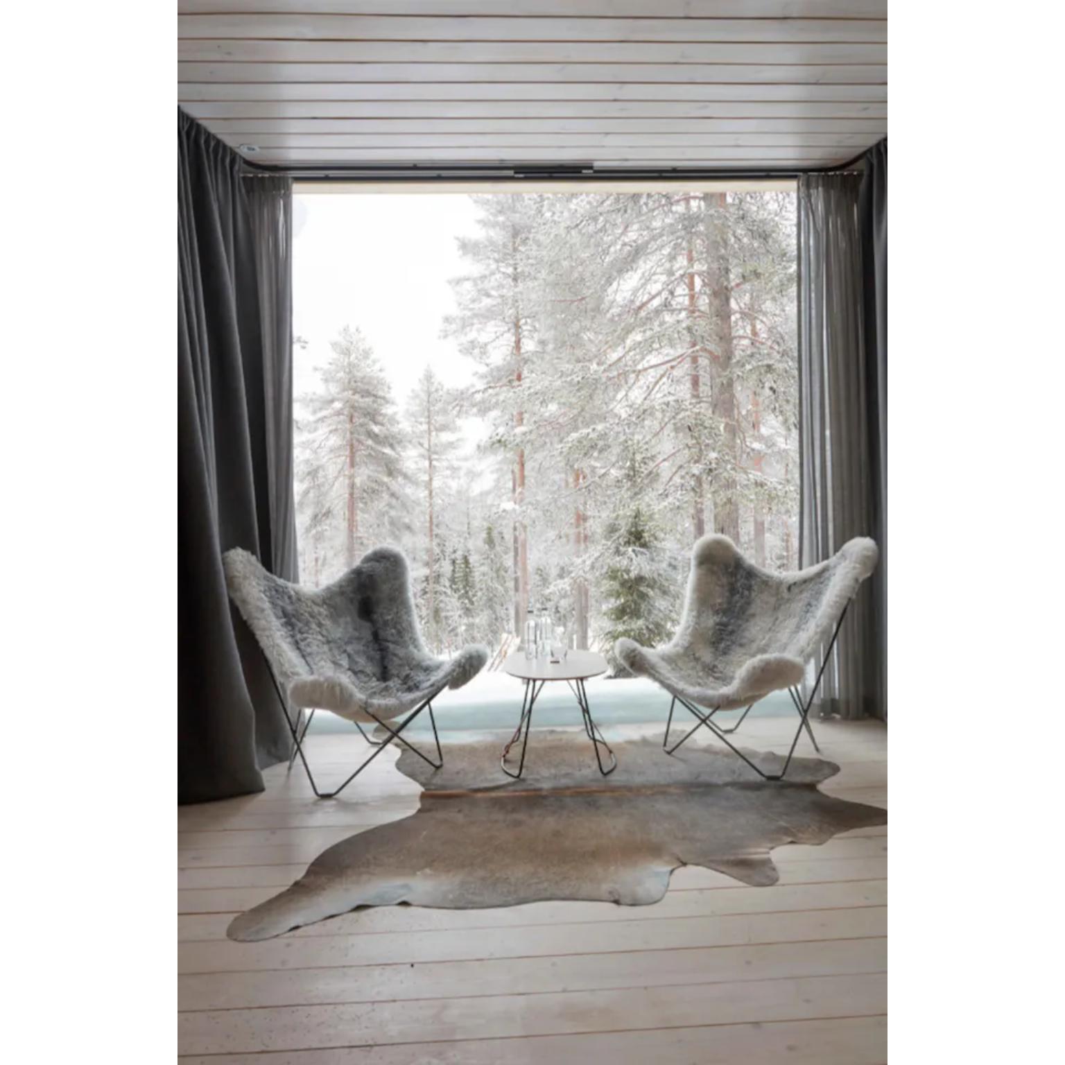Sierra-Holz-Couchtisch mit Polo-Lederriemen von Cuero Design (Postmoderne) im Angebot