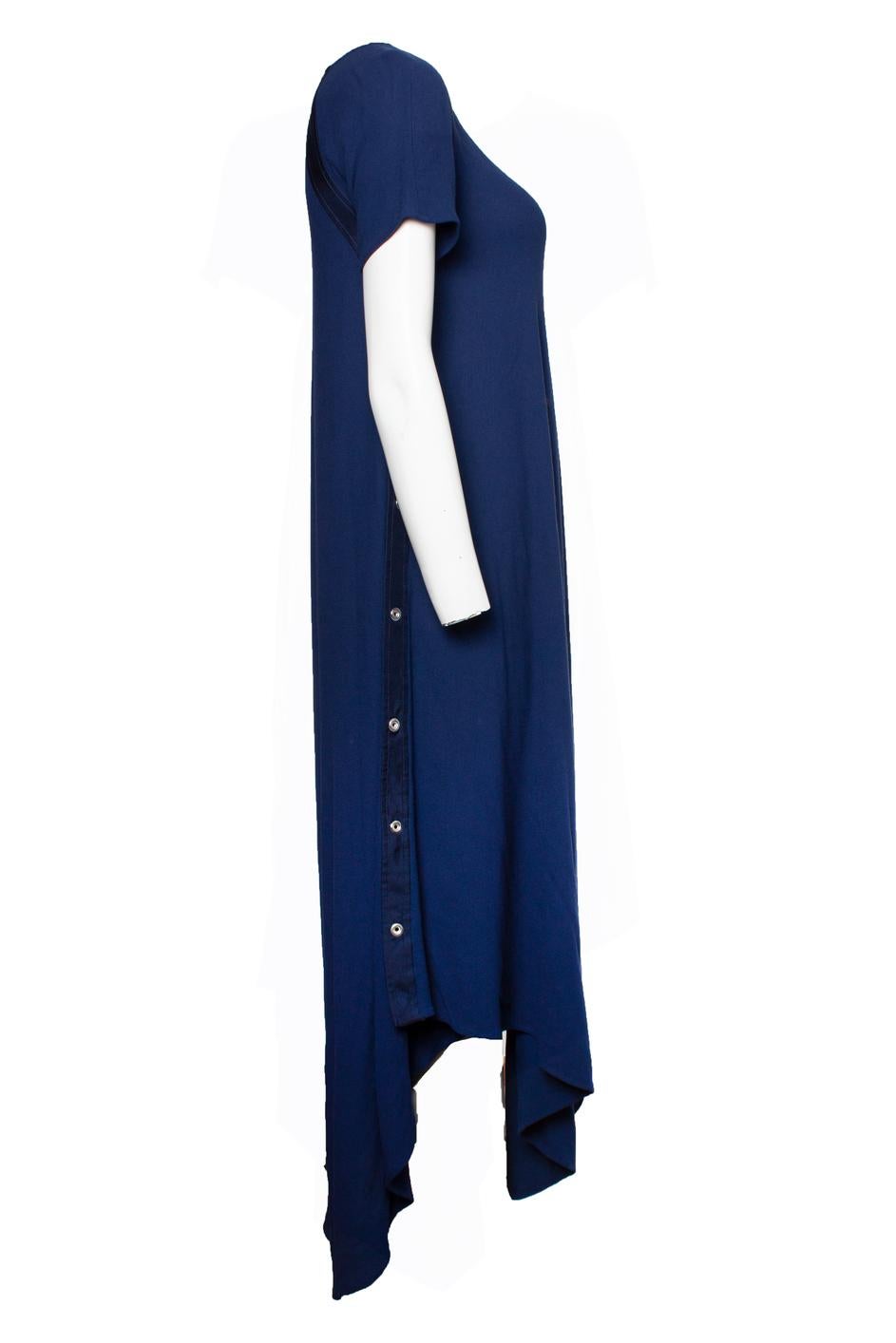 Noir Sies Marjan, Robe asymétrique bleue en vente