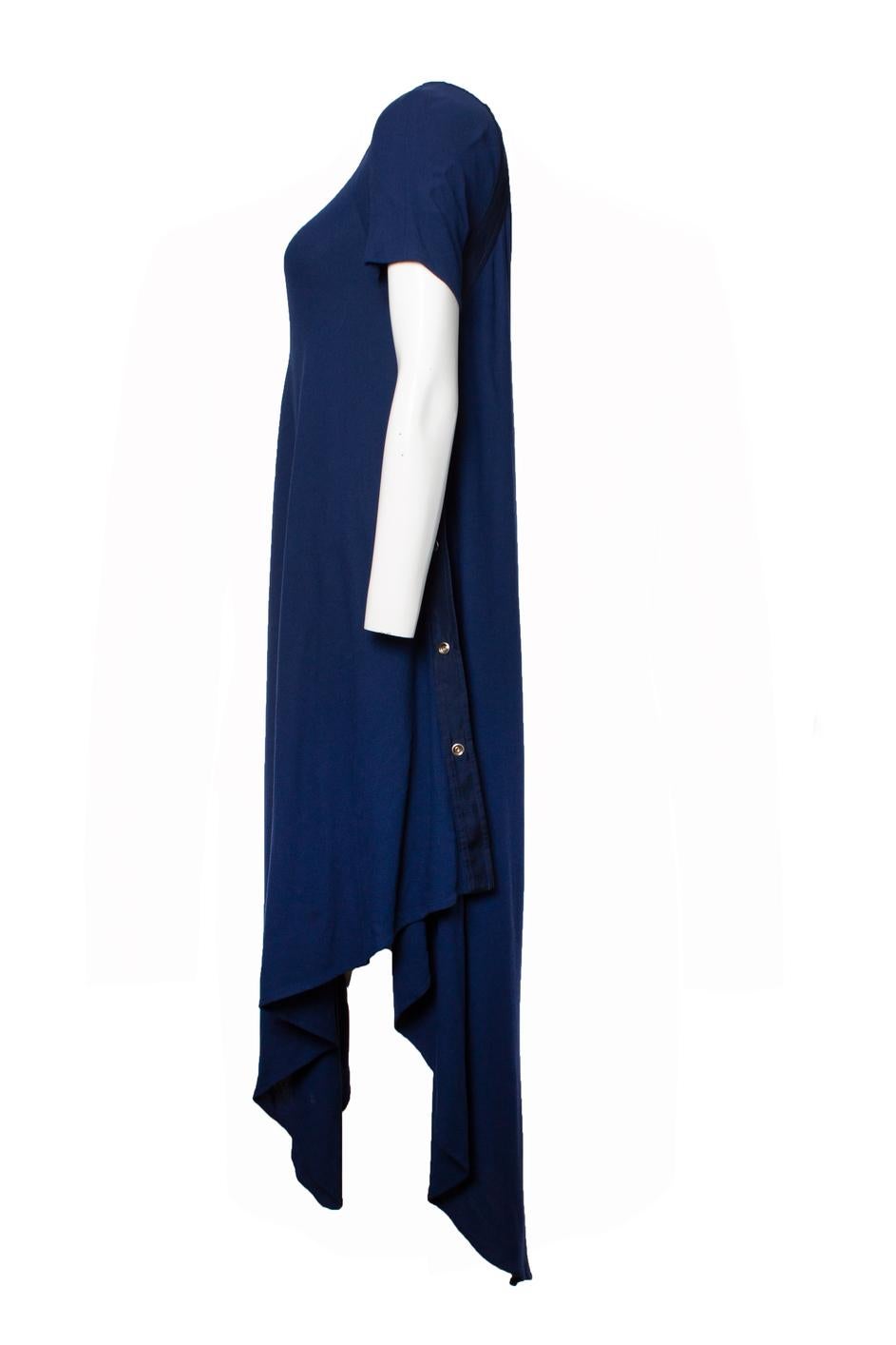 Sies Marjan, Blue asymmetric dress In Excellent Condition For Sale In AMSTERDAM, NL