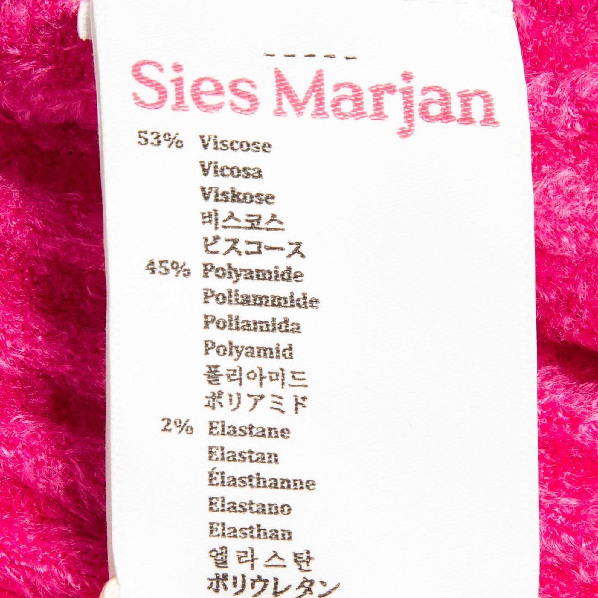 Sies Marjan Fuchsia Rosa Rib-Strick-Top mit Schildkrötenhalsausschnitt M Damen im Angebot