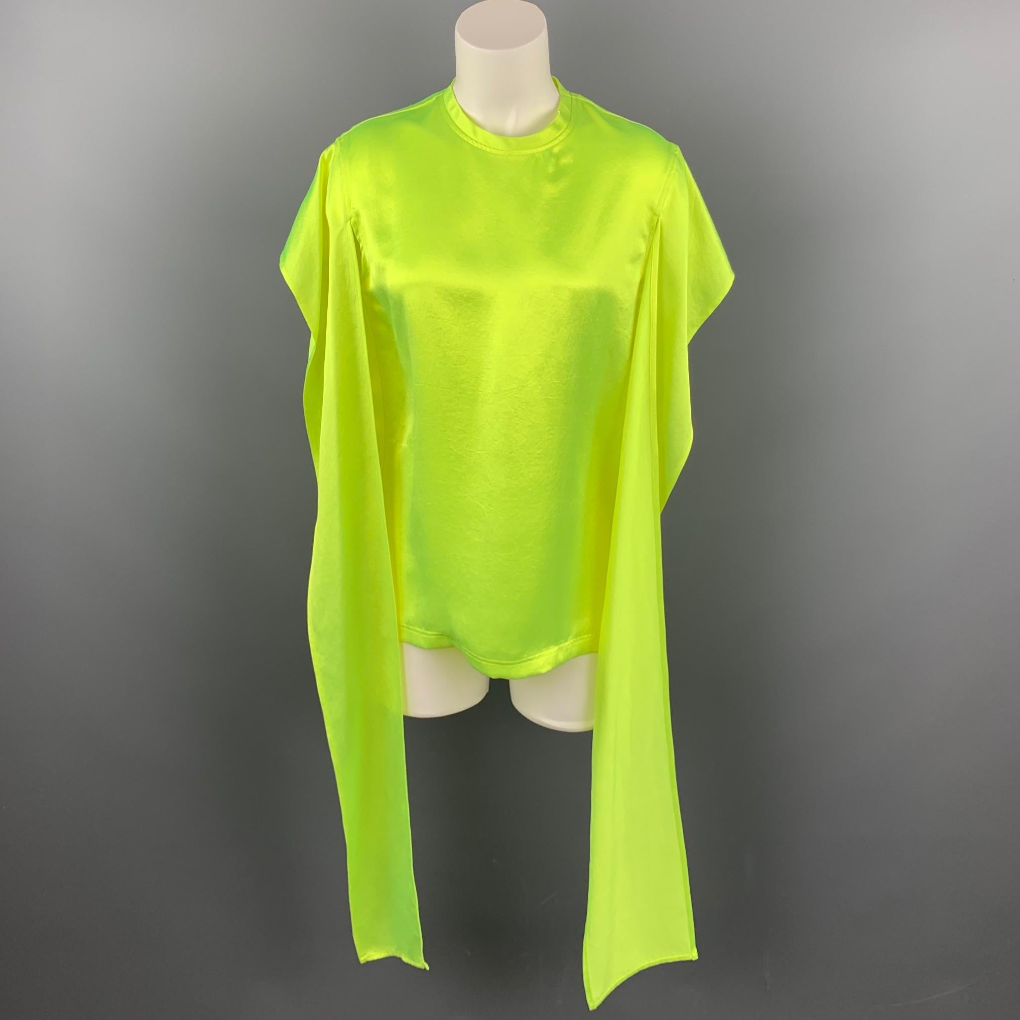 neon satin top