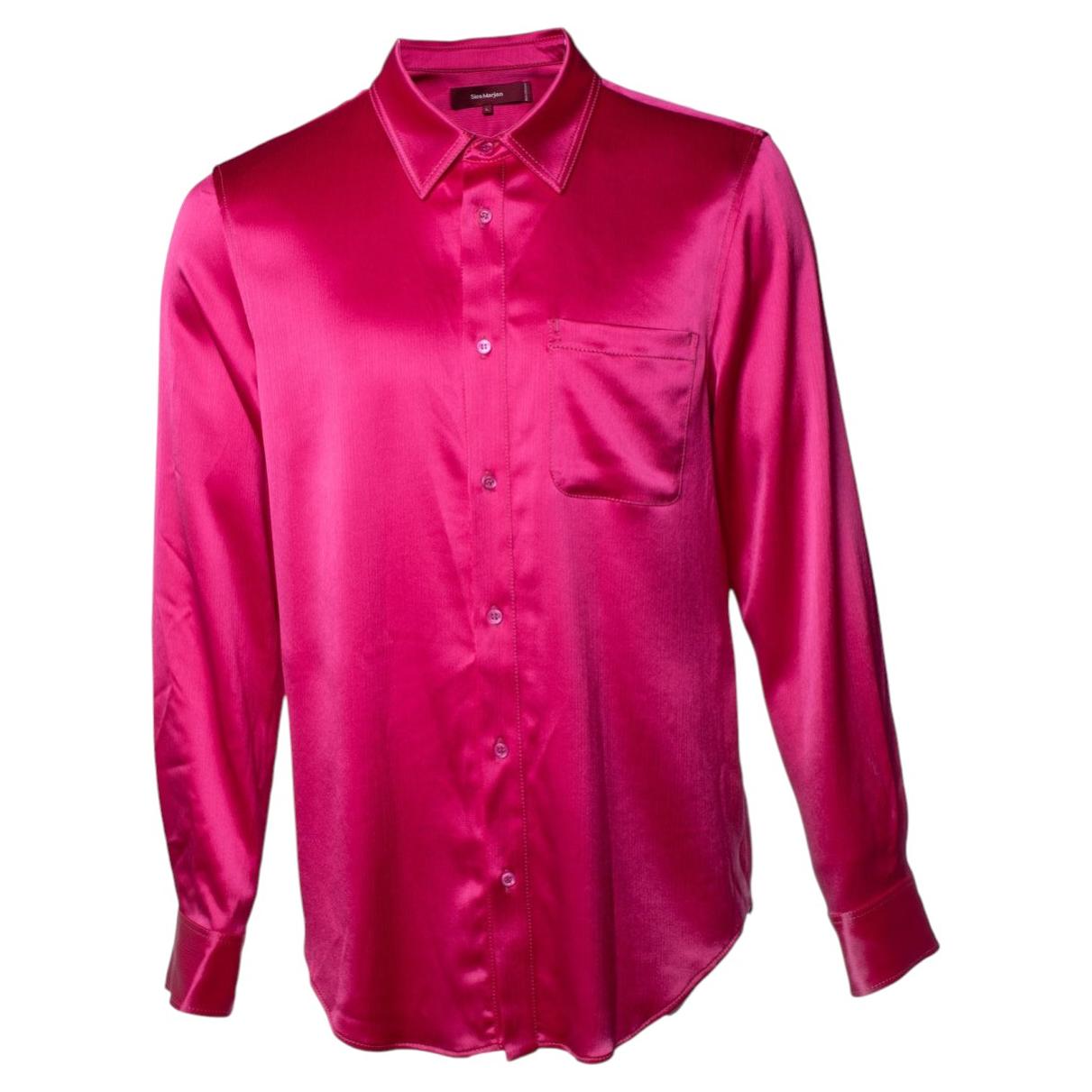 Sies Marjan, Sander satin shirt in fuchsia