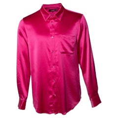 Sies Marjan, chemise en satin Sander, fuchsia