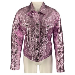 SIES MARJAN Size 2 Lavender Metallic Wrinkled Jacket