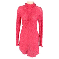 SIES MARJAN Size S Pink Cotton Blend Lace High Collar Dress Top