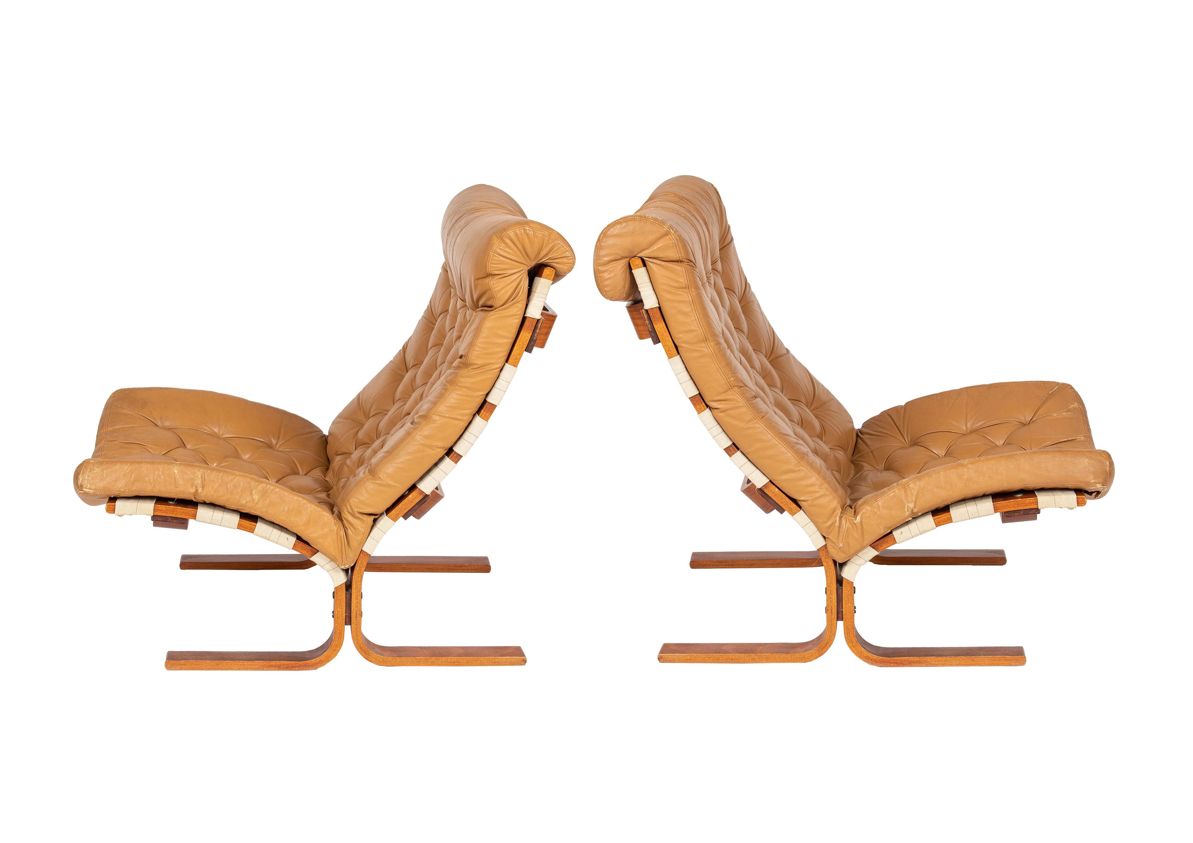 Mid-20th Century Siesta Chairs attributed to Ingmar Relling (2 Pieces) For Sale