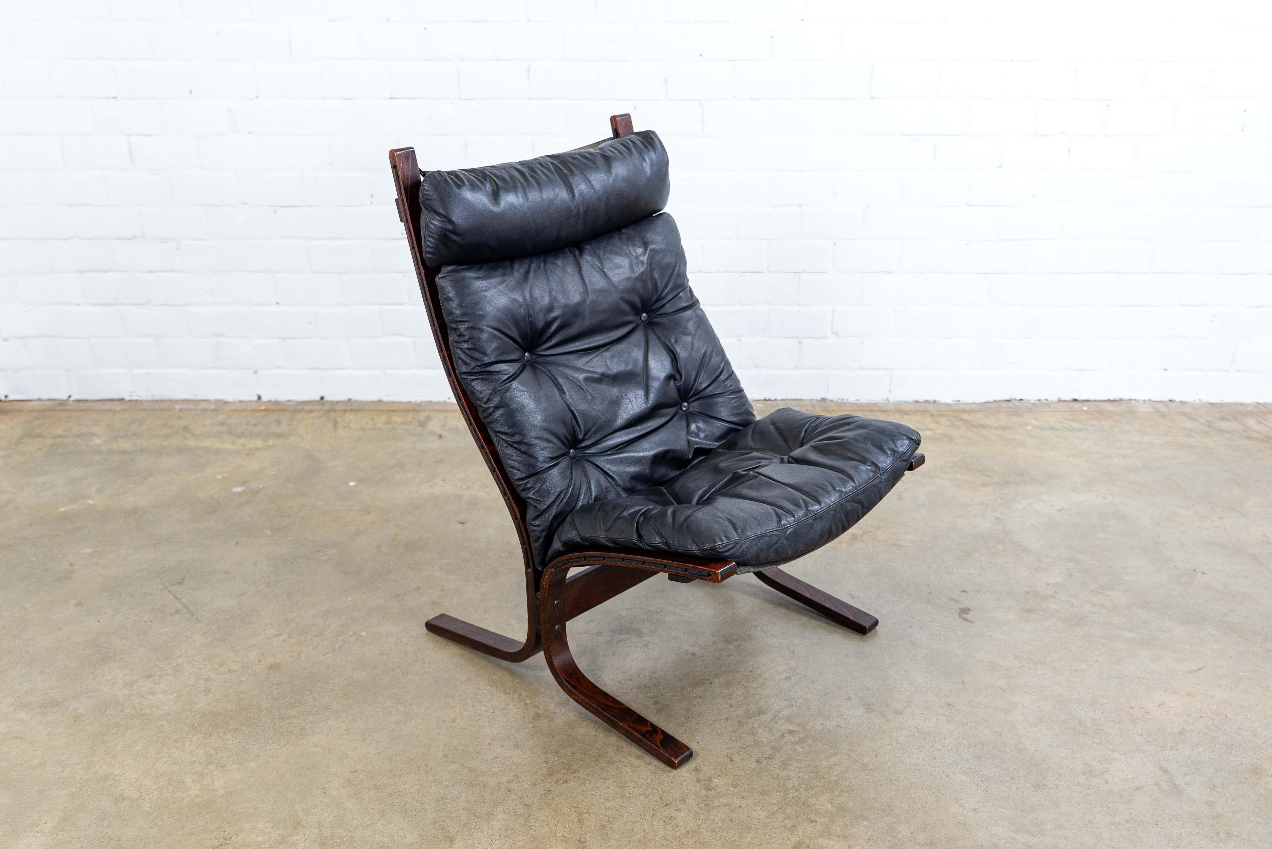 Siesta High Back Lounge Chair by Ingmar Relling for Westnofa, 1960s For Sale 7