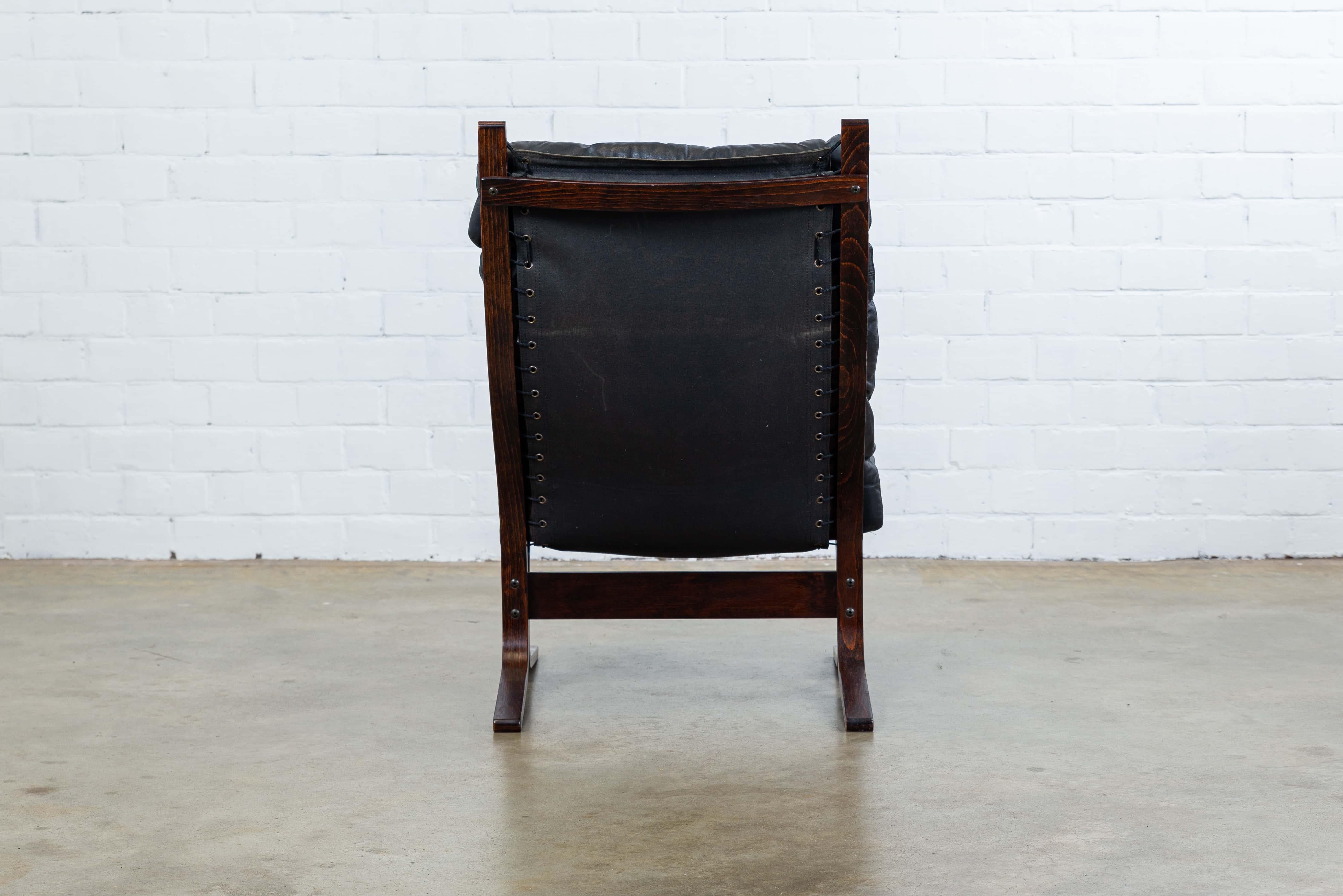 Scandinavian Modern Siesta High Back Lounge Chair by Ingmar Relling for Westnofa, 1960s For Sale