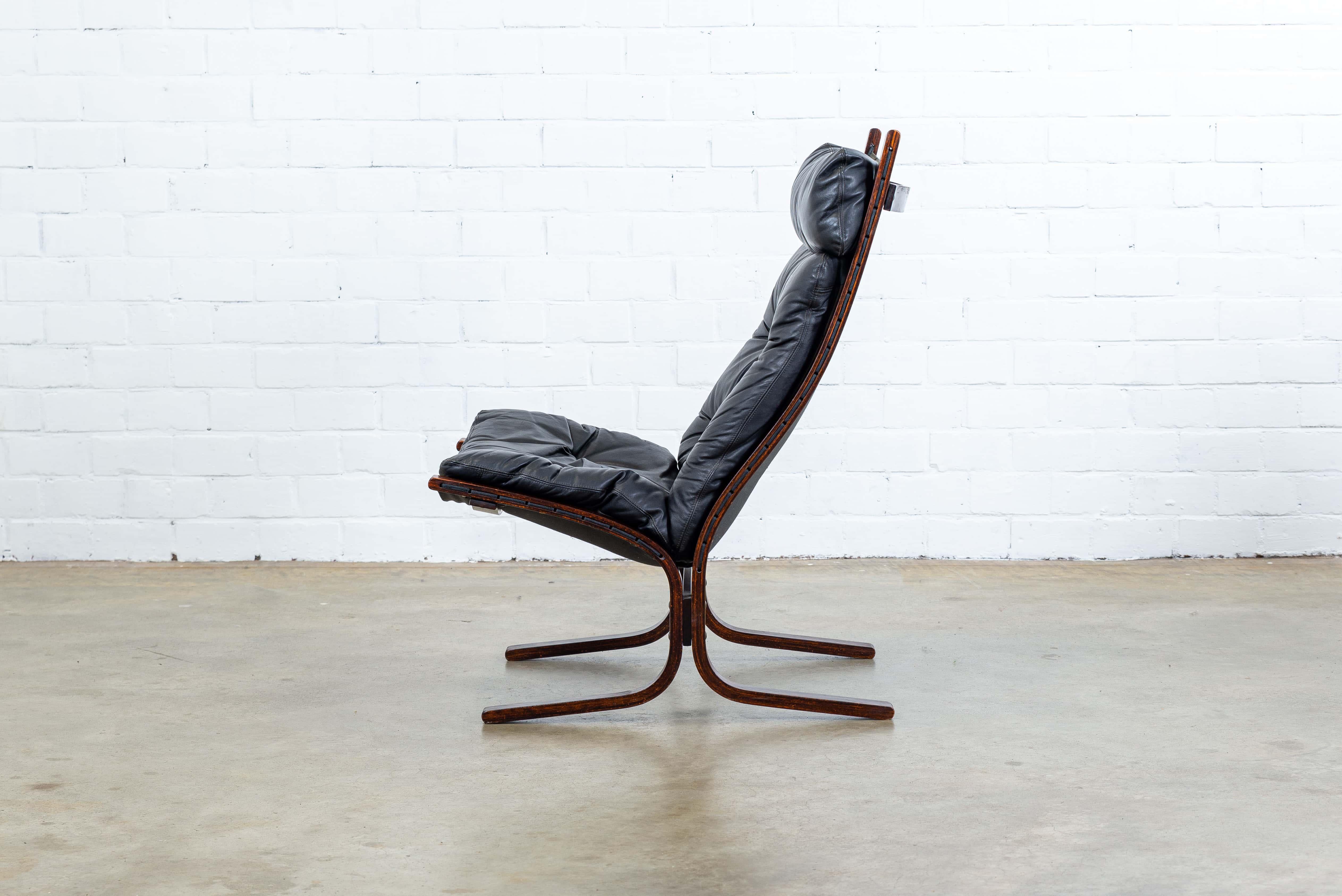 Siesta High Back Lounge Chair by Ingmar Relling for Westnofa, 1960s In Good Condition For Sale In Wijnegem, Antwerpen