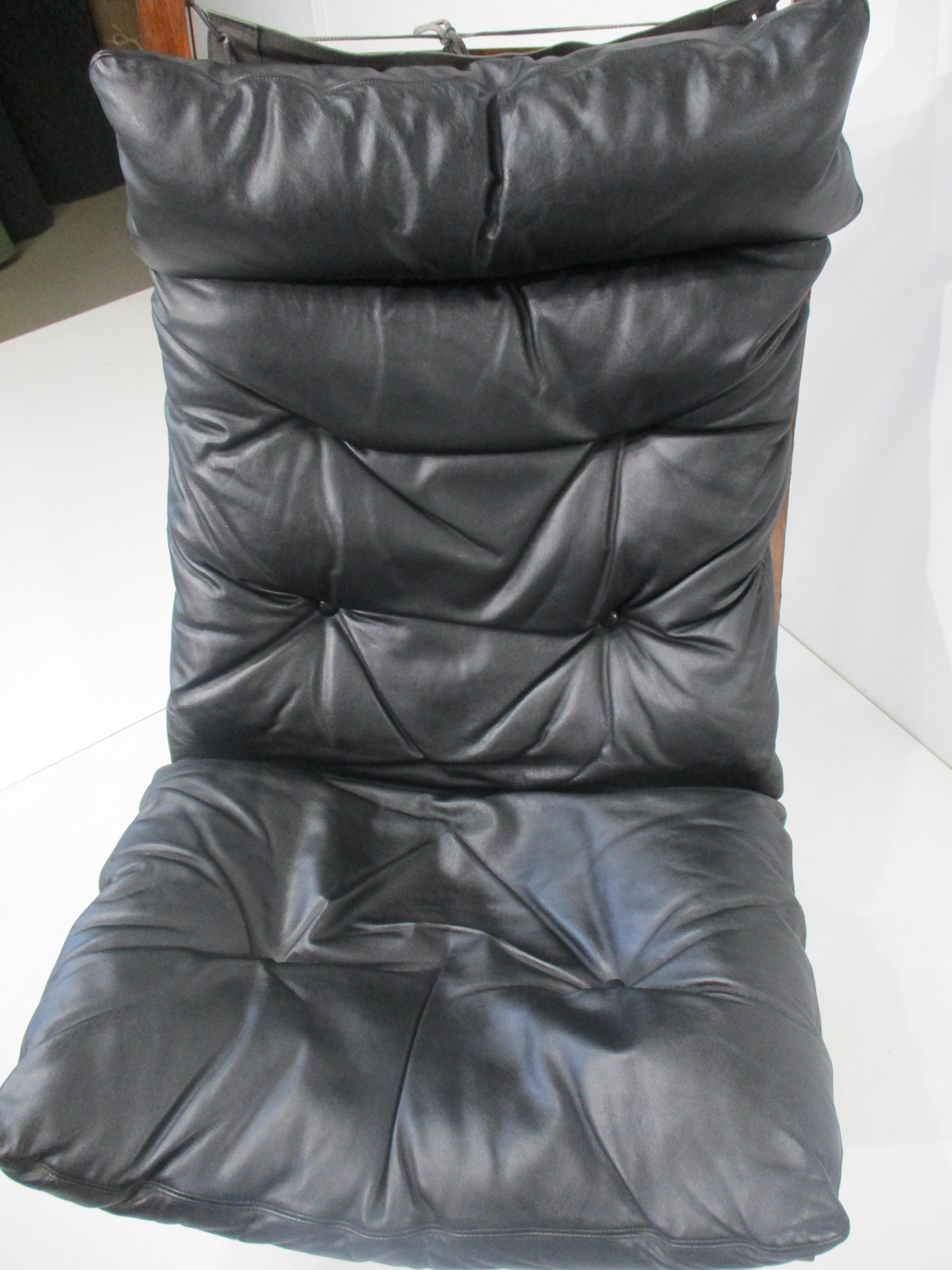 Siesta Leather Lounge Chair by Ingmar Relling for Westnofa Norway  1