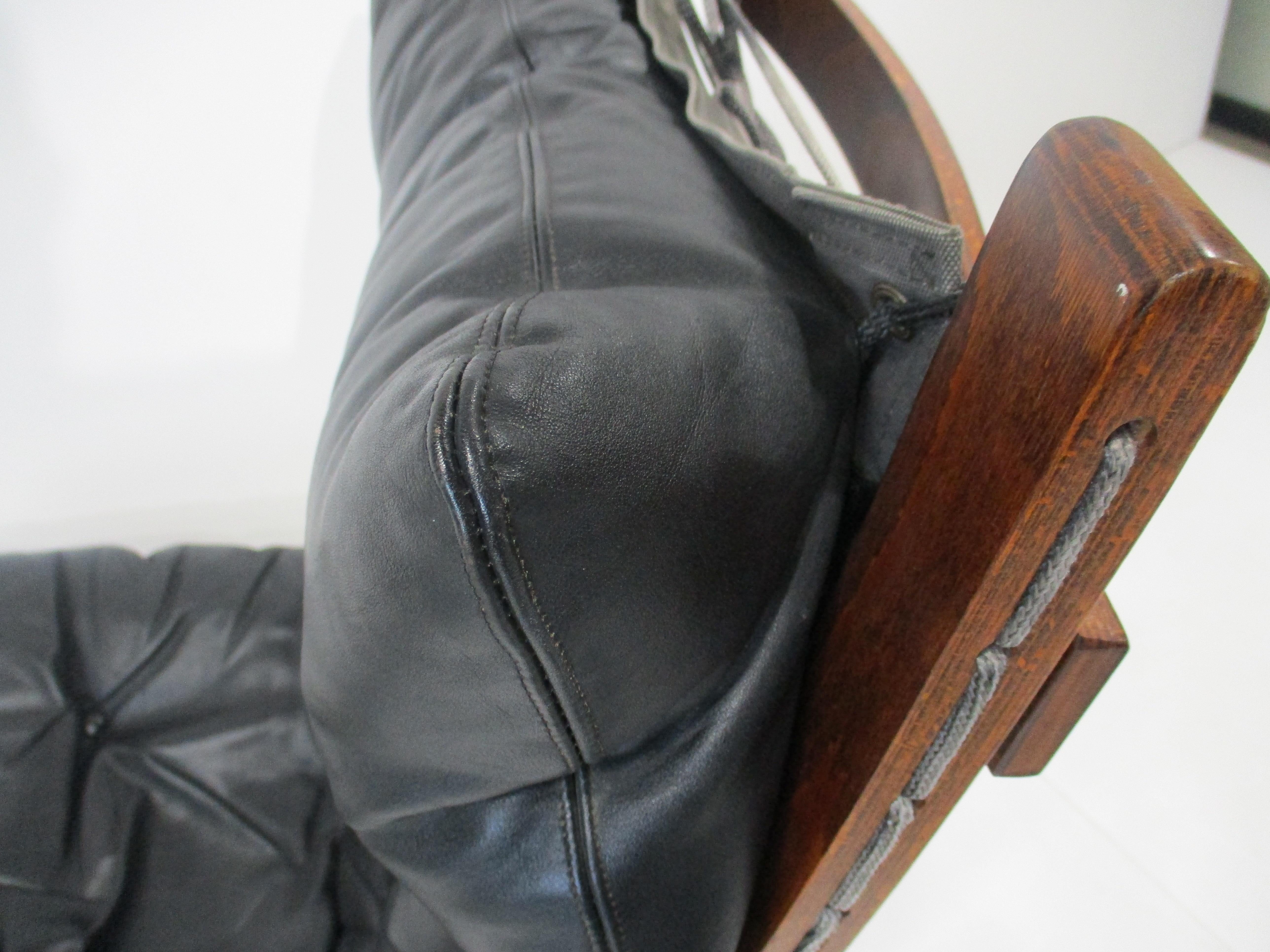 Siesta Leather Lounge Chair by Ingmar Relling for Westnofa Norway  2